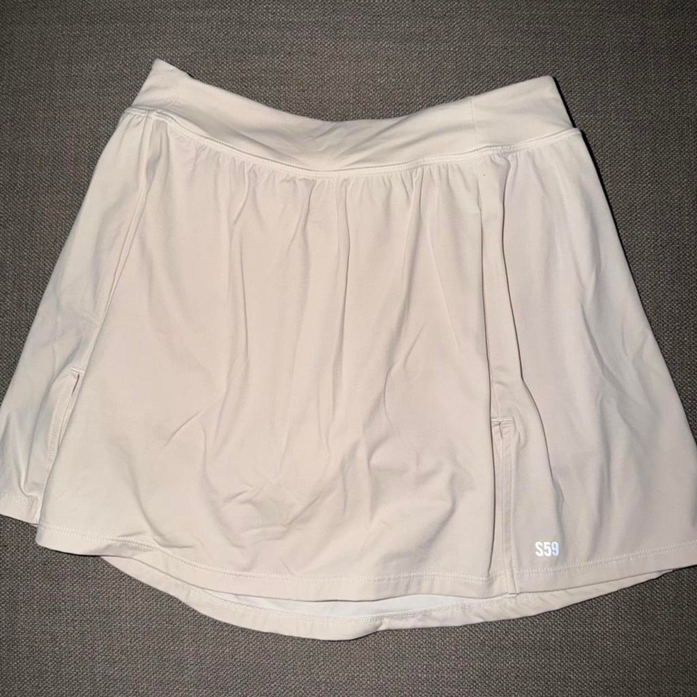 Splits59 S59 VENUS HIGH WAIST RIGOR SKORT Tennis Skirt White MSRP $124 Small